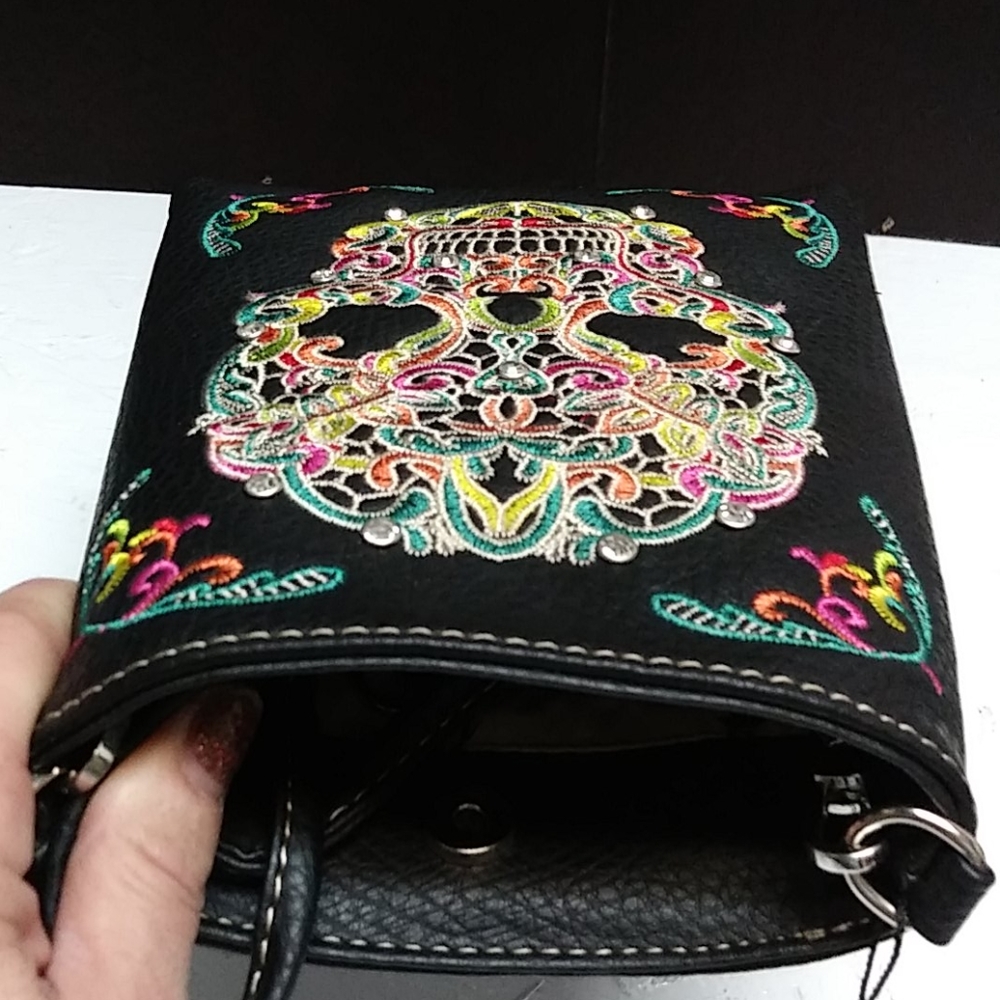 Biker purse sugar scull